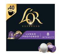 L'OR Espresso Lungo Profondo Coffee Pods x40 Intensity 8 (Pack of 1, Total 40 Ca