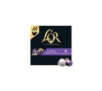 LOR Espresso Lungo Profondo Coffee Pods x40 Intensity 8 Pack of 1 Total 40 Capsules