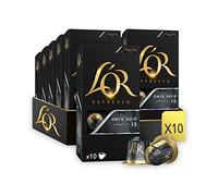 L'OR Espresso Onyx Coffee Pods x10 Intensity 12 (Pack of 10, Total 100 Capsules)