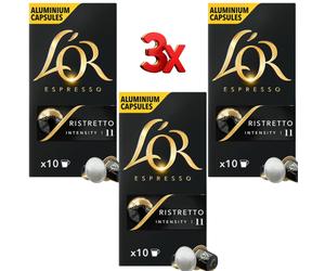 LOR Espresso Ristretto Coffee Capsules Pods 3 x Packs (30 Pods Total)