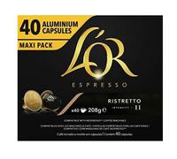 L'OR Espresso Ristretto Coffee Pods x40 Intensity 11 (Pack of 1, Total 40 Capsu