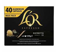 L'OR Espresso Ristretto Coffee Pods x40 Intensity 11 (Pack of 1, Total 40 Capsules)