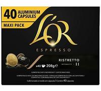 L'OR Espresso Ristretto Pods x40 | Intensity 11 Coffee Capsules Compatible