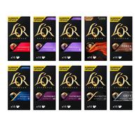 L'OR Espresso Variety Pack Nespresso Compatible Coffee Pods (Pack of 10, Total 100 Coffee Capsules)