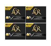 L'Or Forza, Onyx, Or Ristretto Coffee Pods 40's (Nespresso Compatible Coffee Capsules) (L'Or Onyx, 4 x 40 Pods)