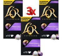LOR Lungo Profondo Coffee Capsules 3 x Packs (30 Pods Total)