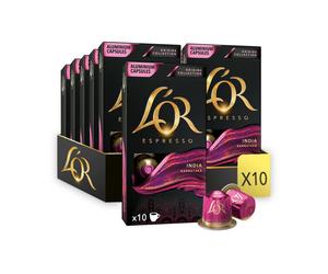 L'OR Origins India Coffee Pods x10 (Pack of 10, Total 100 Capsules)
