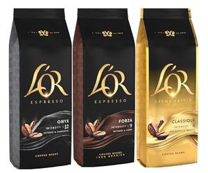 L'OR Whole Coffee Beans Variety Pack 500g, Flavours Inc. Espresso Forza, Onyx, Crema Absolu Classique (Pack of 3, Total 1.5 Kg)