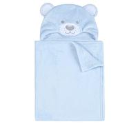 Lora Dora Baby Boys Girls Hooded Fleece Blanket Newborns Bear Rabbit Cuddle Wrap Baby Robe Blue