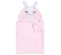Lora Dora Baby Boys Girls Hooded Fleece Blanket Newborns Bear Rabbit Cuddle Wrap Baby Robe Pink