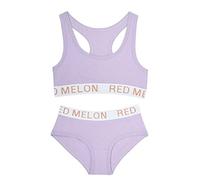 Lora Dora Girls Crop Top Vest Training Bra + Briefs Knickers Set Lavender 7-8 Years