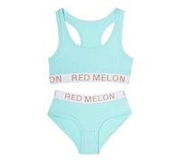 Lora Dora Girls Crop Top Vest Training Bra + Briefs Knickers Set Mint Green 7-8 Years