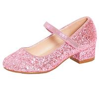 Lora Dora Girls Faux Leather Party Shoes Pink Glitter 12 UK Child