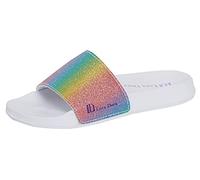 Lora Dora Girls Mermaid Iridescent Sliders Summer Sandals Pink Rainbow 11 UK Child/EU 29