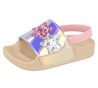 Lora Dora Girls Sandals Double Stars Pink UK 1