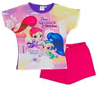 Lora Dora Girls Shimmer And Shine Short Pyjamas Pink Size 1.5-2