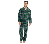 Lora Dora Mens Traditional Pyjamas Green Check L