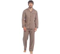 Lora Dora Mens Traditional Pyjamas Mocha L