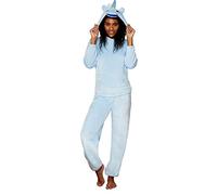Lora Dora Womens Character Lounge Set Fleece Pyjamas Pjs Unicorn Blue Large