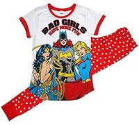 Lora Dora Womens Character Pyjamas Pjs DC Supergirls White/Red UK 12-14
