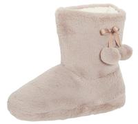 Lora Dora Womens Faux Fur Slipper Boots Mocha 7-8