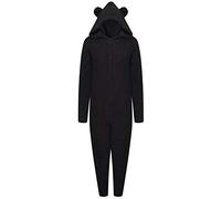 Lora Dora Womens Teddy Bear Onesie Black Large