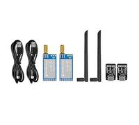 LoRa Wireless Module SMA-K Interface with Antenna 433MHz 475MHz 22dBm DX-SAMRT LR01 8km Long Range UART RF Transceiver Transmitter Receiver Low Power Consumption Small Size (LR02 433 475Mhz Set)