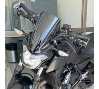 Lorababer Double Bubble Windscreen Windshield Shield Screen Visor Viser with Bracket Motorcycle Compatible with K-awasaki Z650 Z-650 Z 650 2017 2018 2019 parts (Smoke)