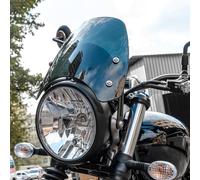 Lorababer Motorcycle Double Bubble Windshield Windscreen Screen Shield Visor Viser Compatible with Street Twin 900 2019 2020 2021 2022 Pare-brise Flyscreen Protector (Smoke)