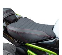 Lorababer Motorcycle Driver Passenger Seat Pad Cover Air Pressure Relief Seat Cushion Pillion Leather Pad Compatible with K-awasaki Z900 Z 900 2017-2024 2018 2019 2020 2021 2022 2023(Front-Black)