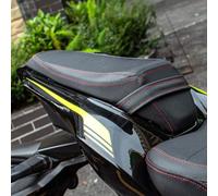 Lorababer Motorcycle Driver Passenger Seat Pad Cover Air Pressure Relief Seat Cushion Pillion Leather Pad Compatible with K-awasaki Z900 Z 900 2017-2024 2018 2019 2020 2021 2022 2023(Rear-Black)