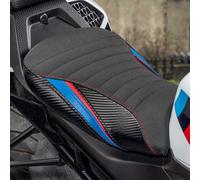 Lorababer Motorcycle Front Rider Rear Passenger Seat Cushion Pad S1000RR Pressure Relief Sponge Seat Pad Compatible with B.M.W S 1000 RR S 1000RR S-1000-RR 2019 2020 2021 2022 2023 (Front-Black+Blue)