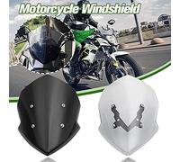 Lorababer Motorcycle Hard ABS Wind Deflector Windshield Screen Double Bubble Airflow Windscreen Flyscreen Windproof Protector Compatible with K-awasaki Z125 Z 125 Z-125 2019-2023 (Light smoke)