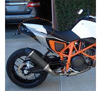 Lorababer Motorcycle Motorbike Rear Passenger Pillion Solo Seat Cowl Hard ABS Fairing Tail Seat Cover Compatible with K.T.M 690 Duke 2013 2014 2015 (Black)