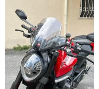 Lorababer Motorcycle Windshield Windscreen Wind Screen Deflector Front Fairing Compatible with D-ucati Monster937 Monster950 Monster 937 950 2021-2022 Screen Shield Visor Protector (Light Smoke)