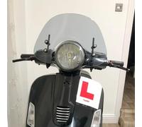 Lorababer Scooter Round-Headlight Fairing Windshield Windscreen Wind Deflector Compatible with P.iaggio Vespa LX50 LX125 LX150 GT200 GTS250 GTS300 LX 50 125 150 125 Super Sport Bj (Short-Light Smoke)