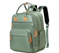LORADI 18 Pockets Changing Bag Backpack with Insulated Pockets and Stroller Buckle for Mom and Dad (Green, Extra-large)