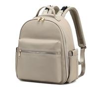 LORADI Diaper Backpack with Stroller Buckle, Insulated Pockets and Water-proof Pocket (Beige)