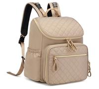 LORADI Large Lightweight Changing Bag Backpack with Pram Clips, Insulated Pockets, Baby Shower Gifts, Mocha Mousse