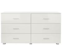 Lorain White 6 Drawer Wide Chest