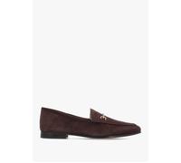 Loraine Chocolate Suede Loafers - Brown Suede / 5