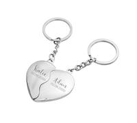 lorajewel Personalised Couple Keychain with Name Stainless steel Keyring for Wives, Husbands, Boyfriends, Girlfriends Gift for Birthday Christmas Valentine's Day