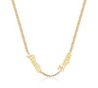 lorajewel Personalised Men's Name Necklace Silver Gold Black Chains Personalised Jewellery Gifts for Men,Dads,Grandads,Husbands,Boyfriends (Gold-2 name)