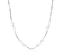 lorajewel Personalised Men's Name Necklace Silver Gold Black Chains Personalised Jewellery Gifts for Men,Dads,Grandads,Husbands,Boyfriends (Sliver-4 name)