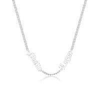 lorajewel Personalised Men's Name Necklace Silver Gold Black Chains Personalised Jewellery Gifts for Men,Dads,Grandads,Husbands,Boyfriends (Sliver-2 name)