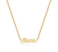 lorajewel Personalised Men's Name Necklace Silver Gold Black Chains Personalised Jewellery Gifts for Men,Dads,Grandads,Husbands,Boyfriends (Gold-1 name)