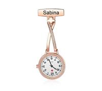 lorajewel Personalized NameNurses Watch Pocket Fob Watches Digital Luminous with Calendar Time Doctor Medical Watch Women Men Clip-on Watches Gift
