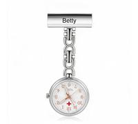 lorajewel Personalized NameNurses Watch Pocket Fob Watches Digital Luminous with Calendar Time Doctor Medical Watch Women Men Clip-on Watches Gift