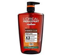 L'Oral Men Expert Barber Club XXL Shower Gel. 3-in-1 Wash for Body, Hair & Beard 1000ml