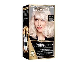 L'Oral Paris Preference 10.21 Very Light Pearl Blonde, Rich Luminous Fade-Defying Permanent Colour